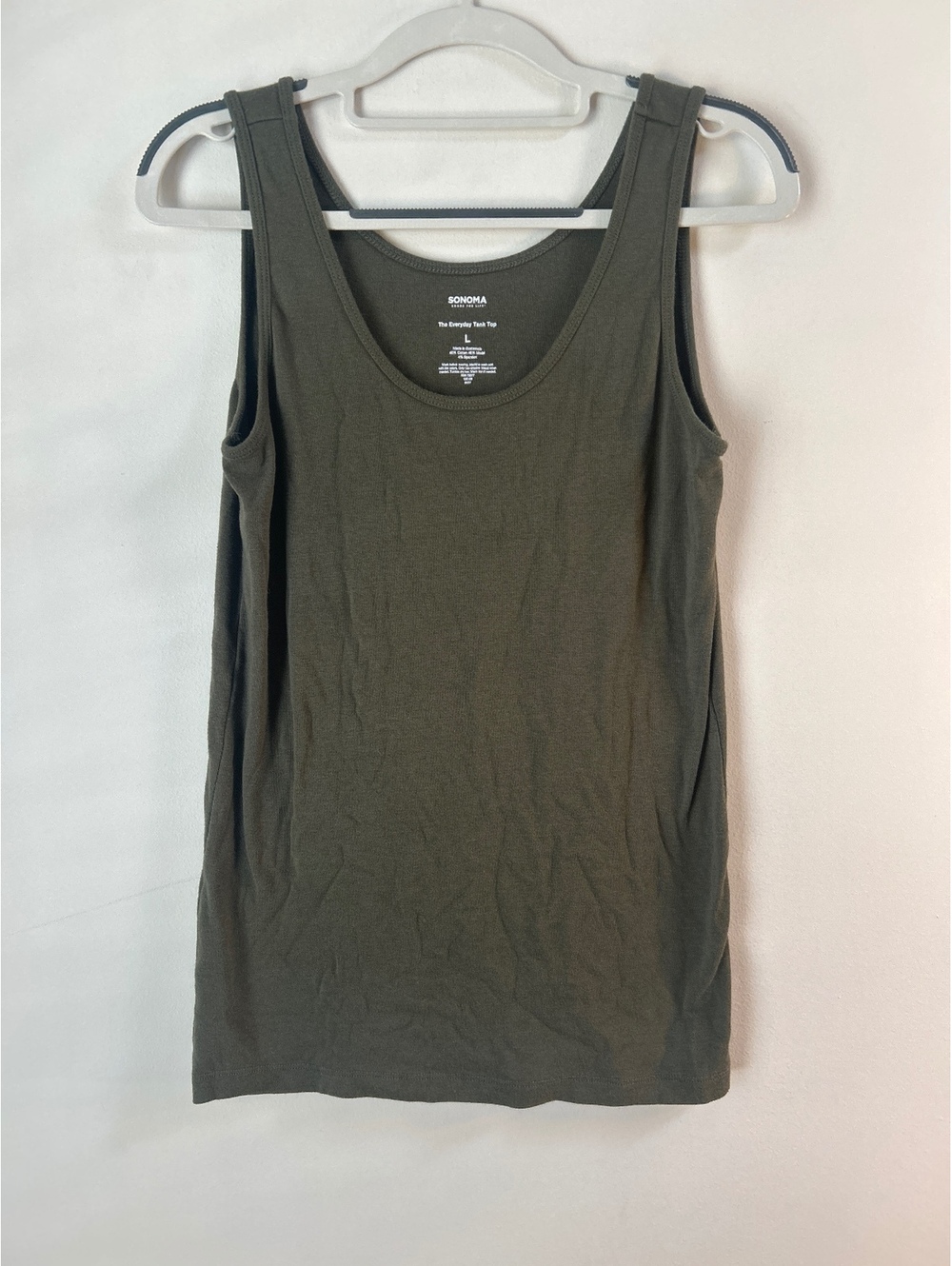 Sonoma The Everyday Tank Top Olive Green Size Large